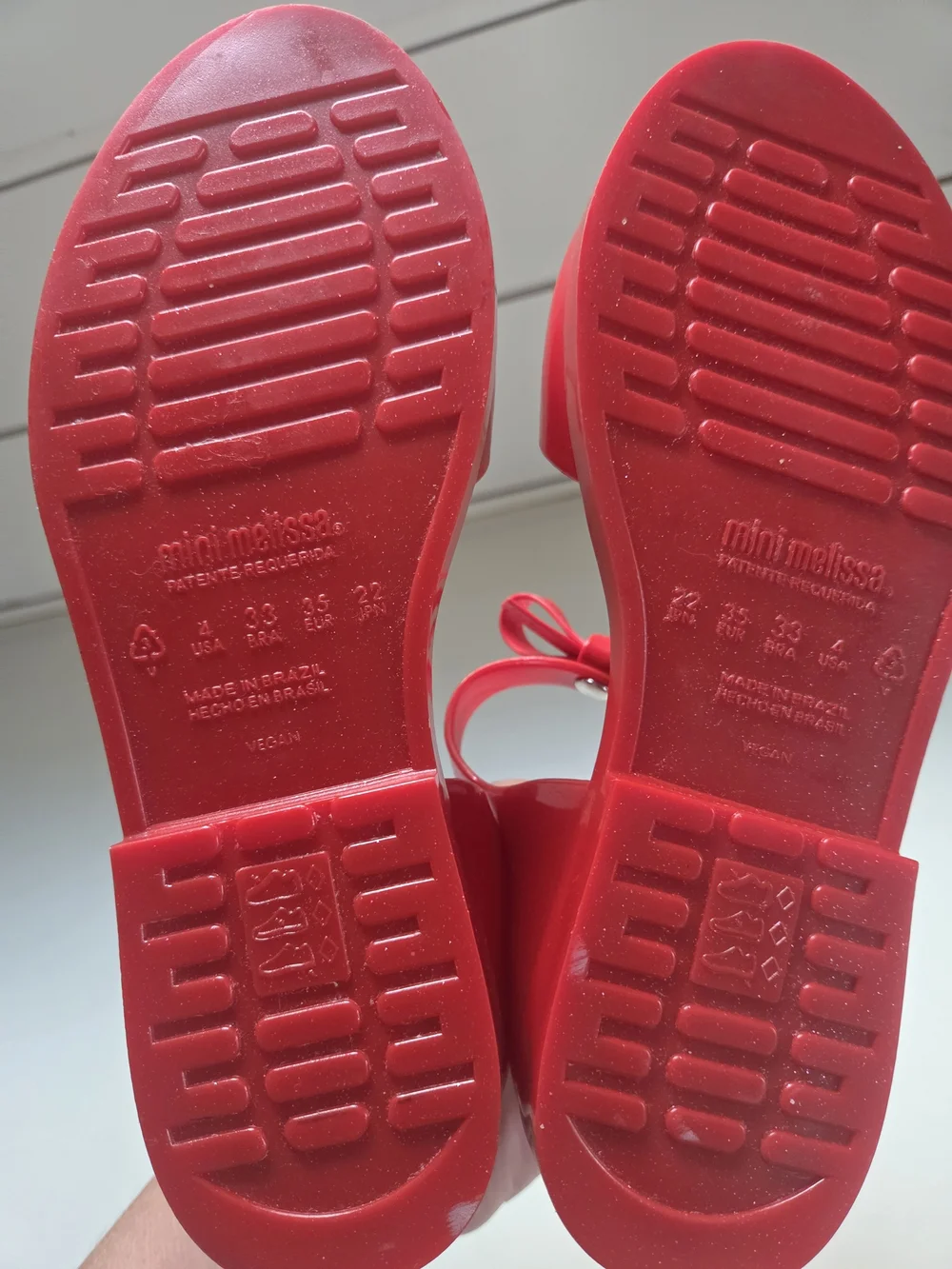 Mini Melissa Glossy Red RedMary Jane Flats